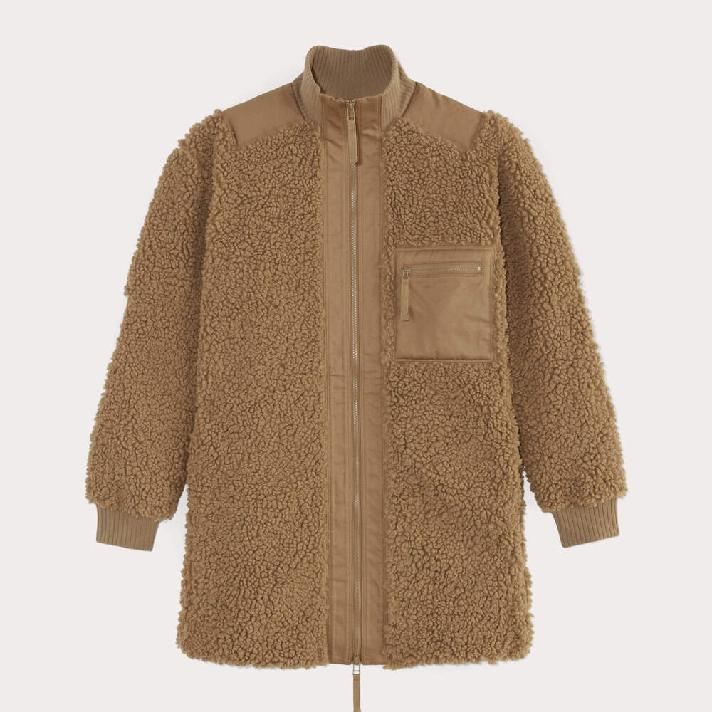 Everlane Women's Teddy Jacket in Light Brown, Size Medium